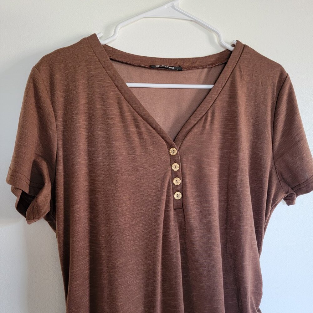 BTFBM Comfy Brown Casual Dress - Picture 2 of 5